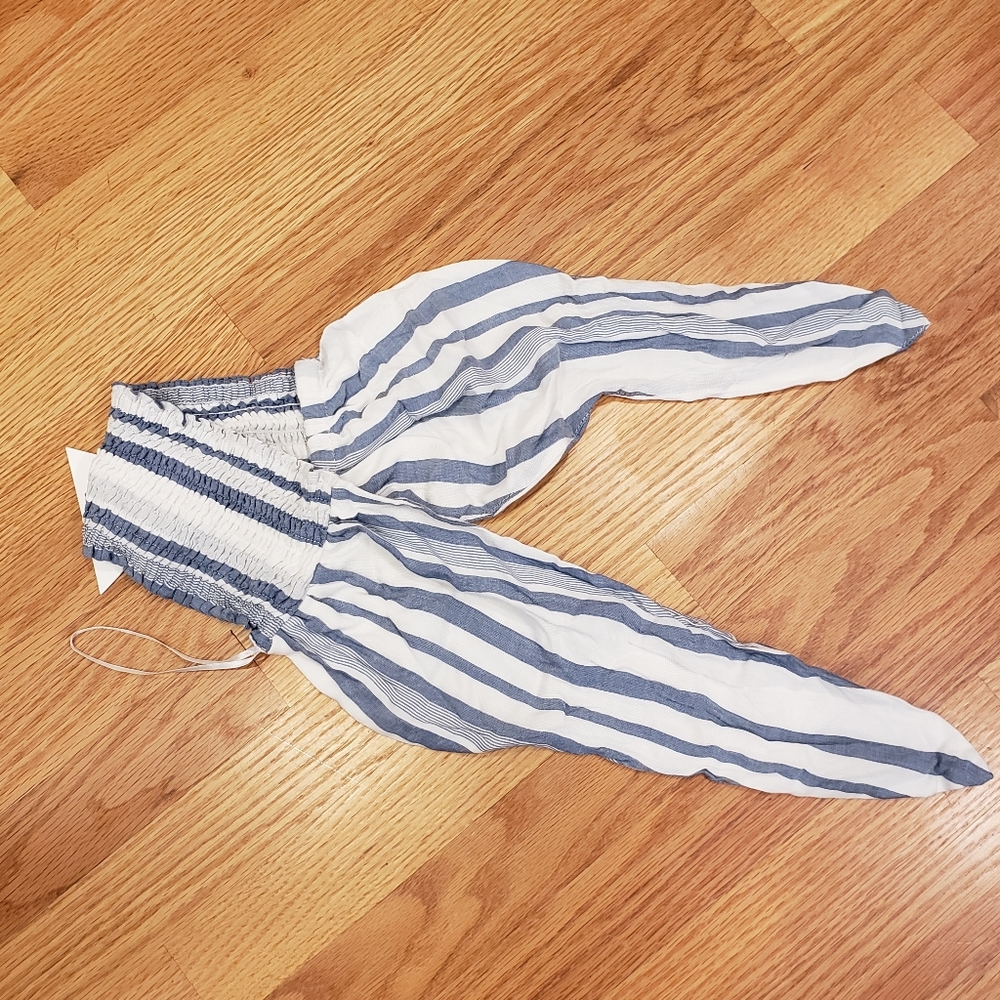 NWT Lost + Wander Blue White Bandeau Bra Top - Picture 8 of 11